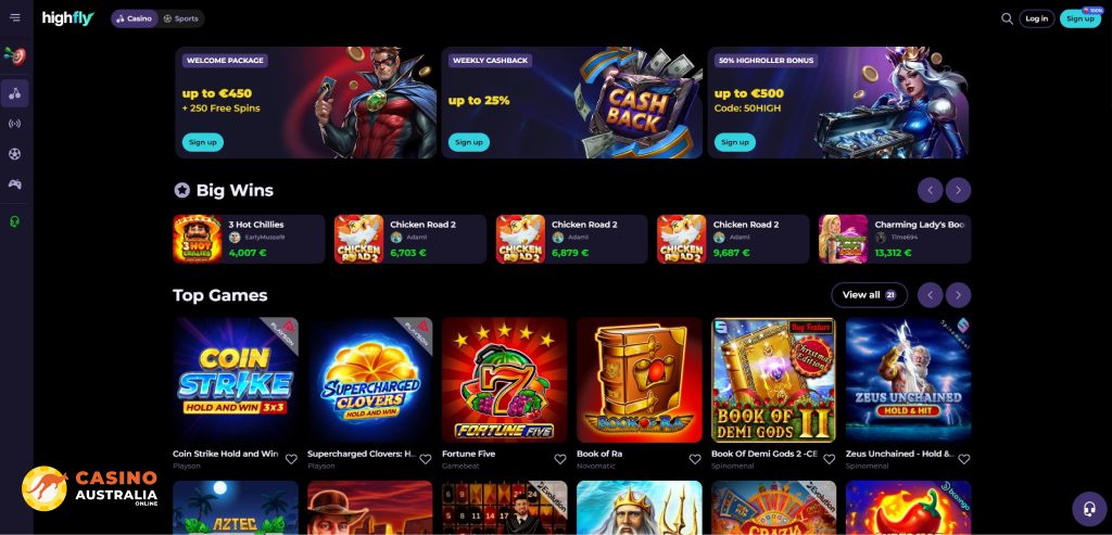 Highflybet Casino Review Australia