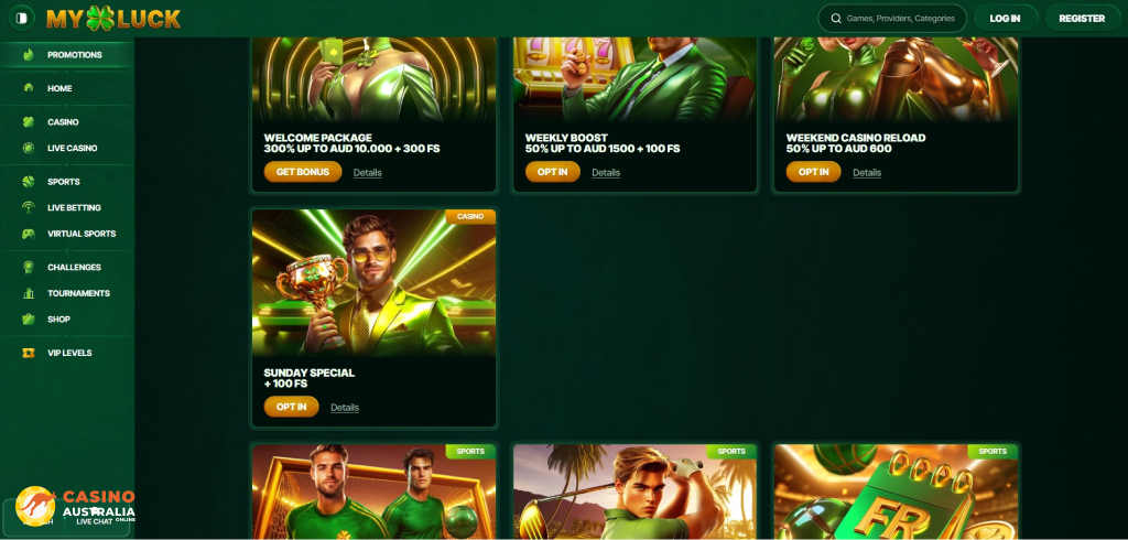 MyLuck Casino Promotions Australia