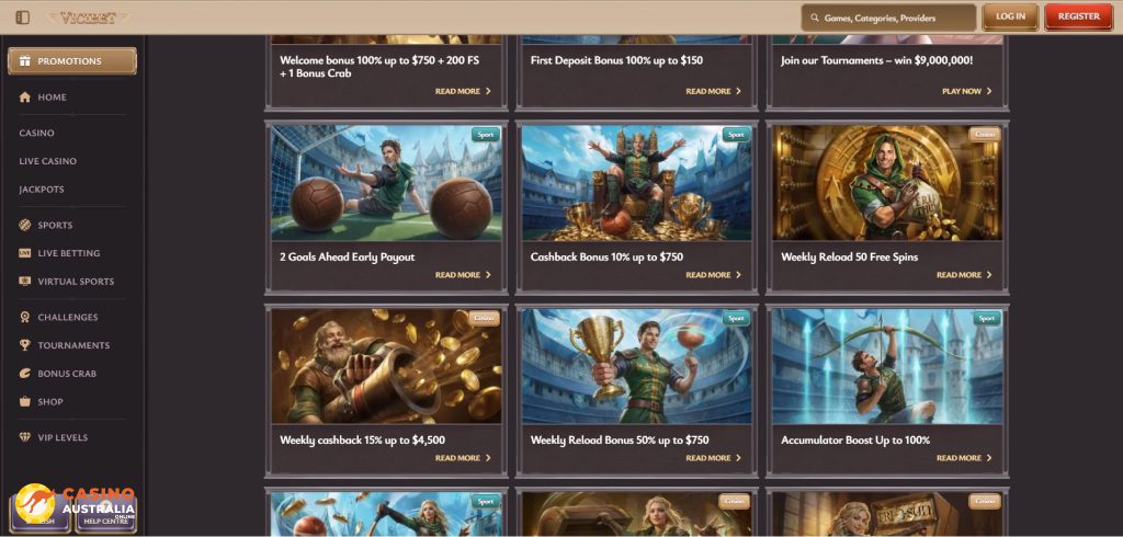 ViciBet Casino Promotions Australia
