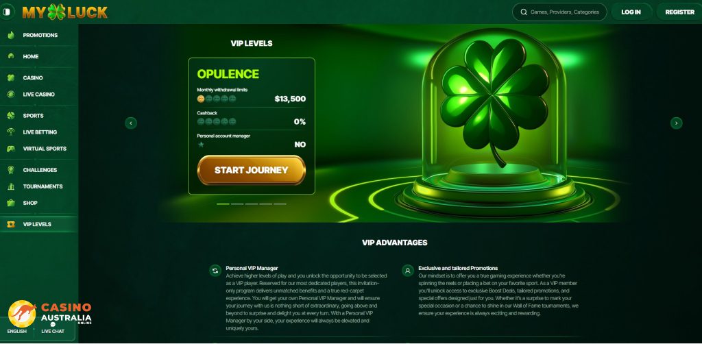 Vip Program at MyLuck Casino Australia
