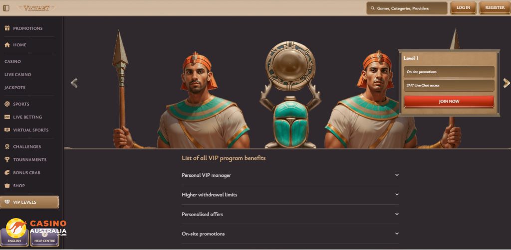 Vip Program at ViciBet Casino Australia