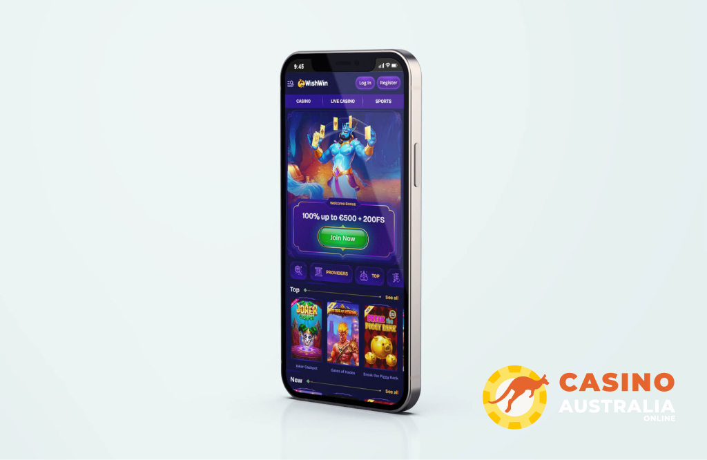 WishWin Casino Mobile Version