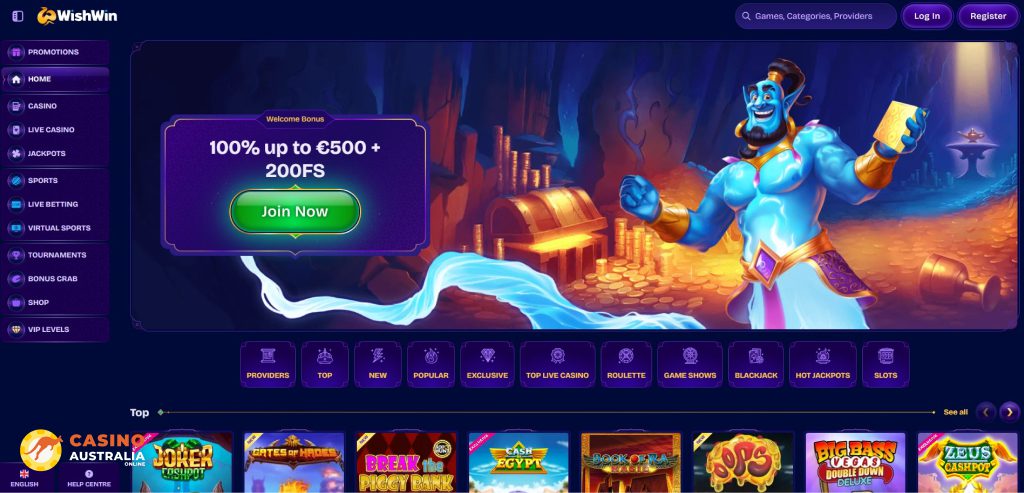 WishWin Casino Review Australia