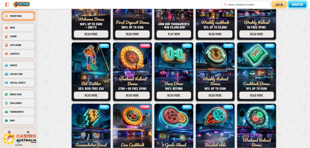 Wyns Casino Promotions Australia