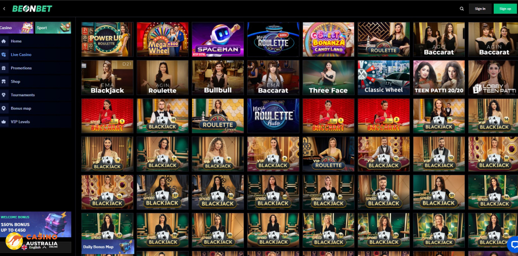 BeonBet Casino Live Games Australia
