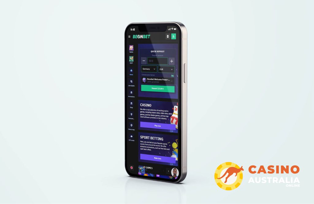 BeonBet Casino Mobile Version