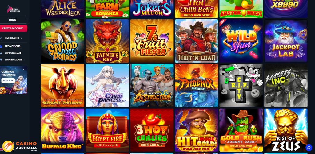 Trips Casino Games Australia