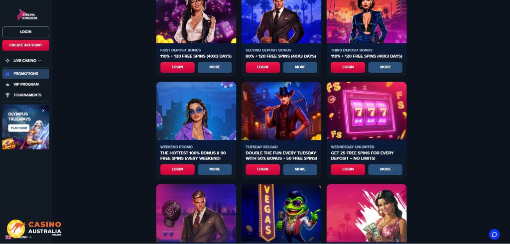 Trips Casino Promotions Australia