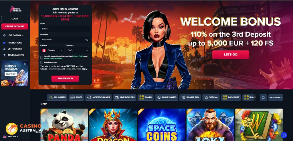 Trips Casino Review Australia