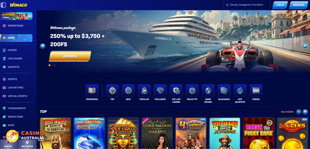 Wonaco Casino Review Australia