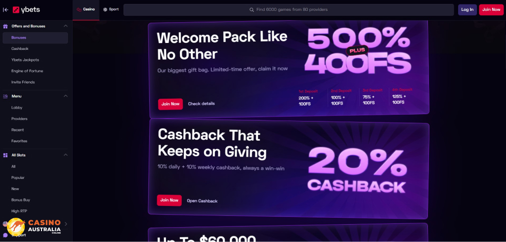 Ybets Casino Promotions Australia
