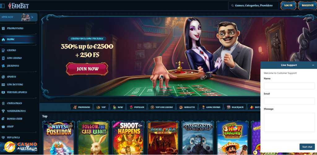 Customer Support at FamBet Casino Australia