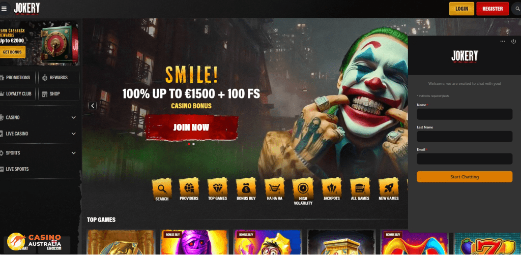 Customer Support at Jokery Casino Australia