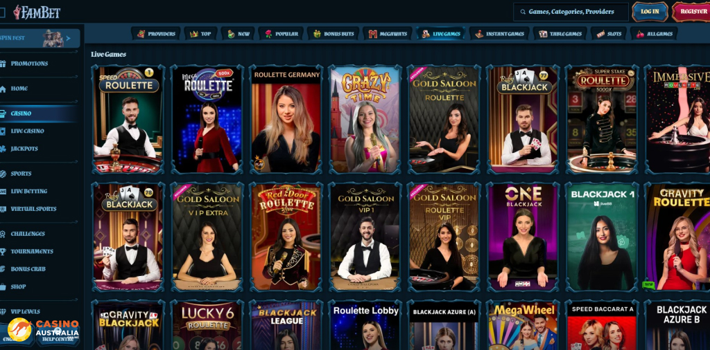 FamBet Casino Live Games Australia