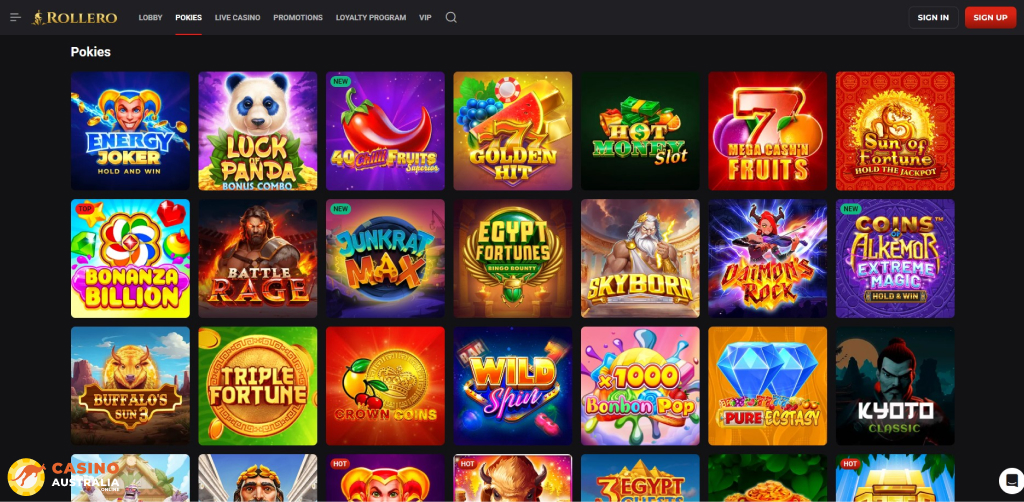 Rollero Casino Games Australia