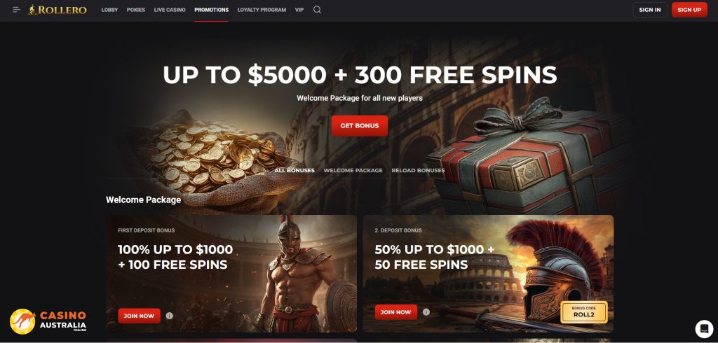 Rollero Casino Promotions Australia