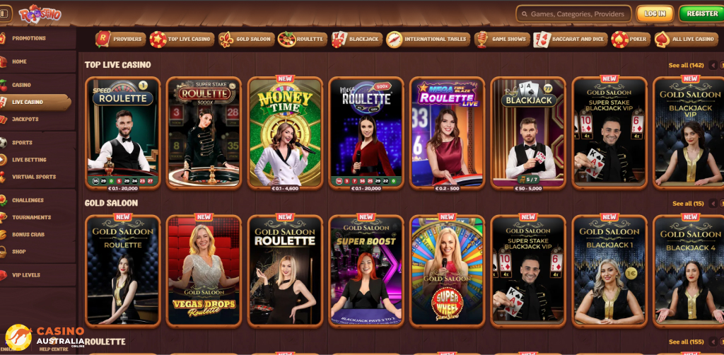 Roostino Casino Live Games Australia
