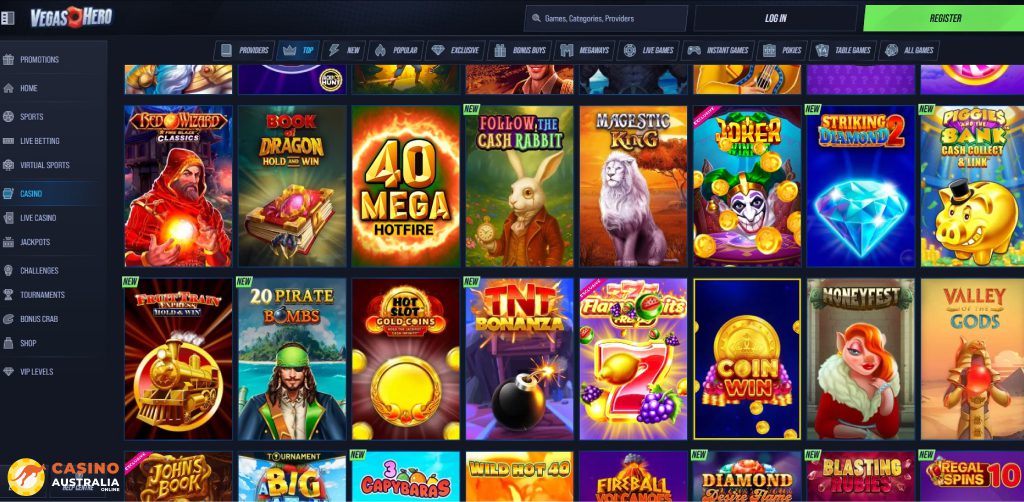 VegasHero Casino Games Australia