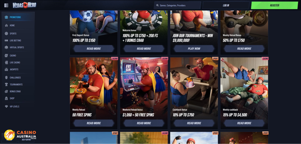 VegasHero Casino Promotions Australia
