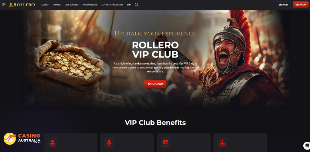 Vip Program at Rollero Casino Australia