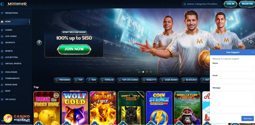 Customer Support at Millioner Casino Australia