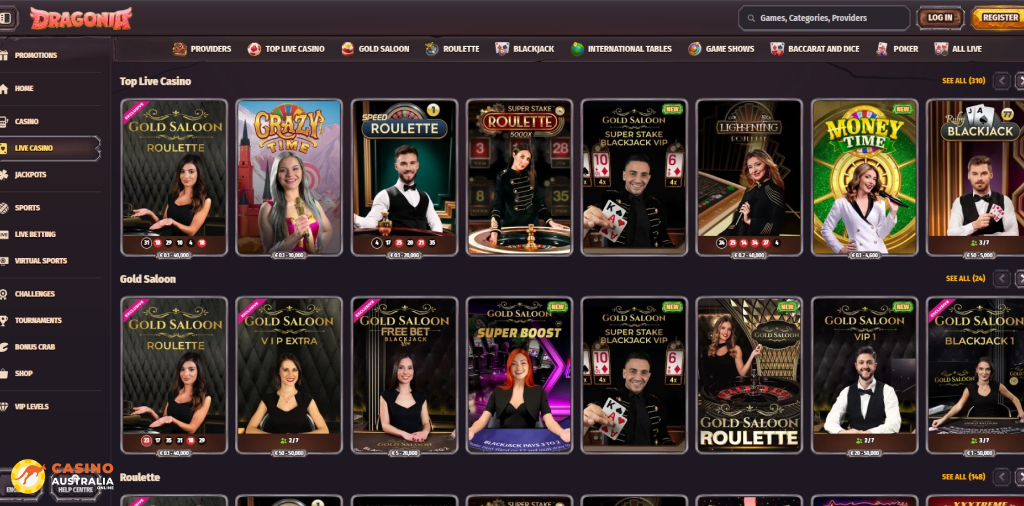 Dragonia Casino Live Games Australia