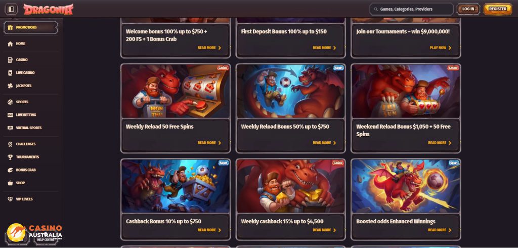 Dragonia Casino Promotions Australia