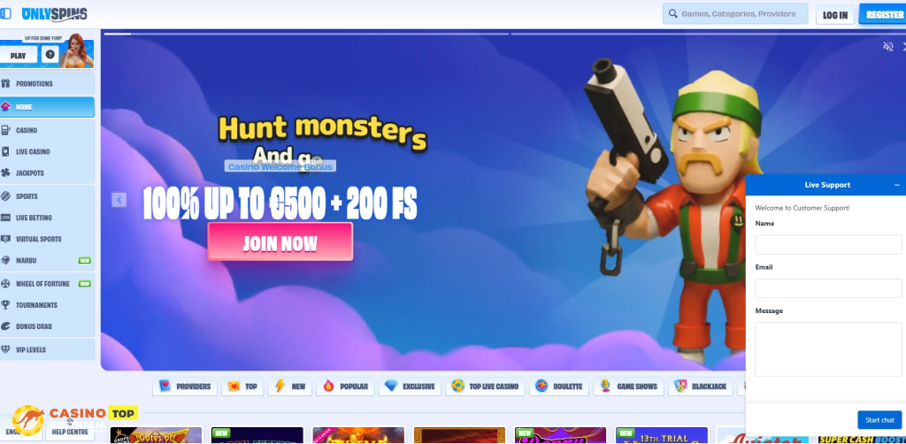 Customer Support at Onlyspins Casino Australia