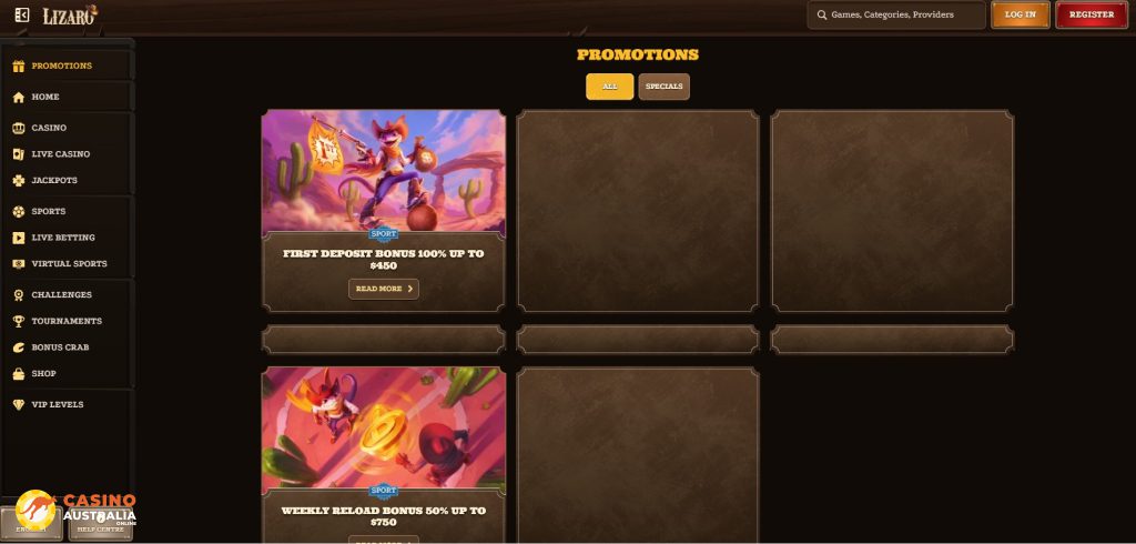 Lizaro Casino Promotions Australia