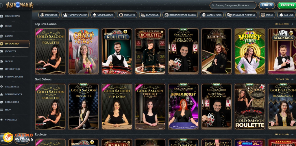 AstroMania Casino Live Games Australia