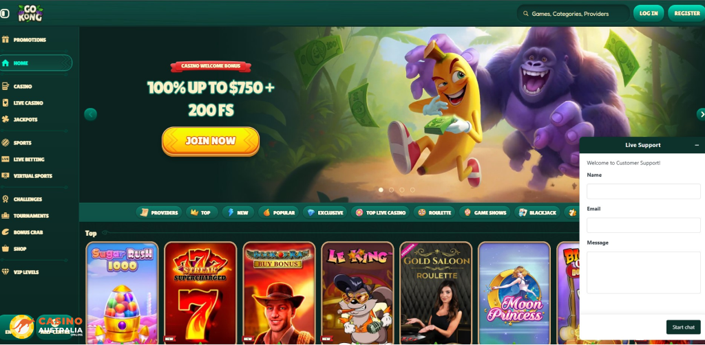 Customer Support at GoKong Casino Australia