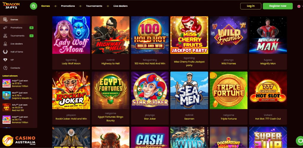 DragonSlots Casino Games Australia