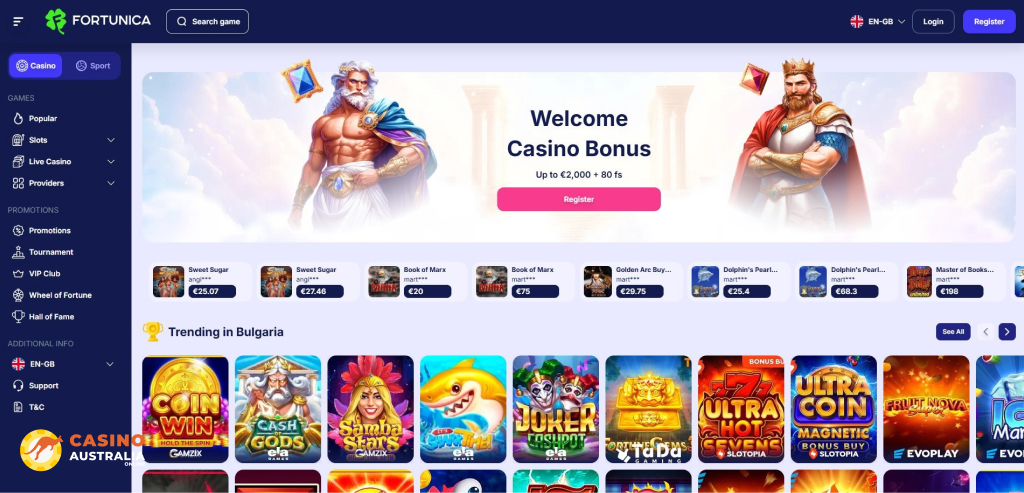 Fortunica Casino Review Australia