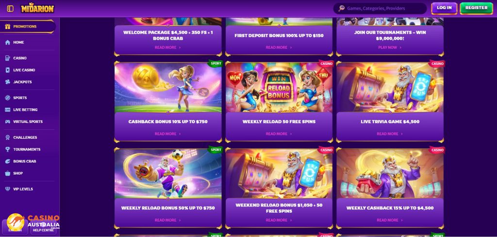 Midarion Casino Promotions Australia
