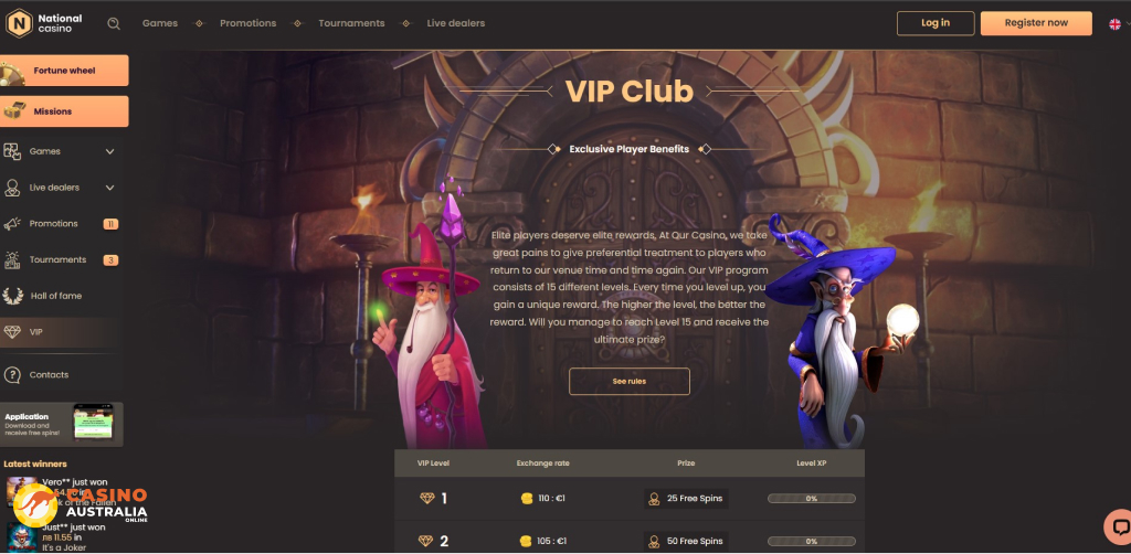 Vip Program at National Casino Australia