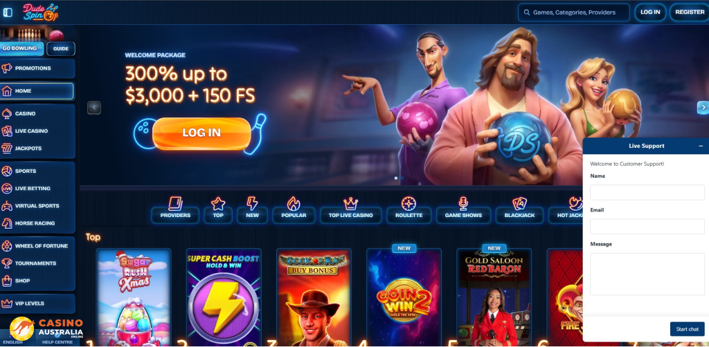 Customer Support at Dudespin Casino Australia