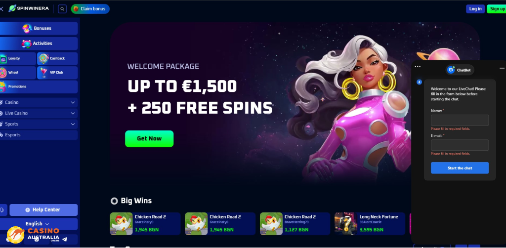 Customer Support at Spinwinera Casino Australia