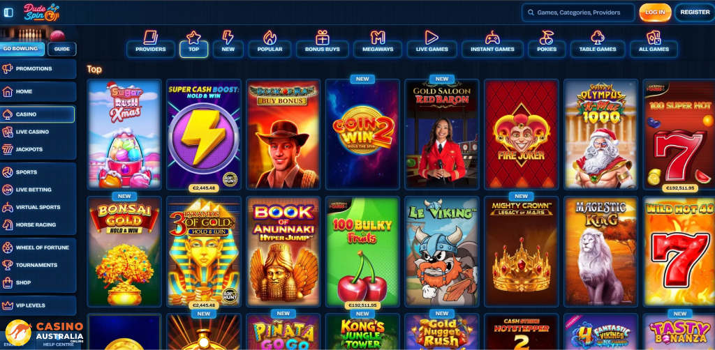 Dudespin Casino Games Australia