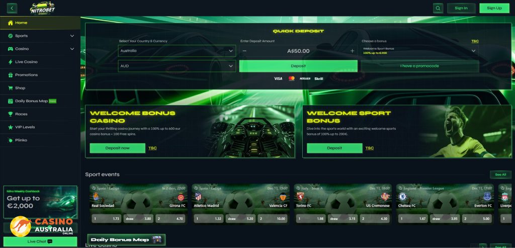 NitroBet Casino Review Australia