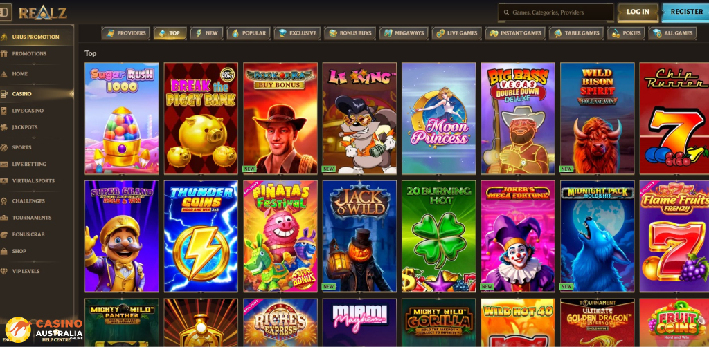 Realz Casino Games Australia