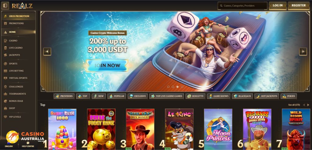 Realz Casino Review Australia