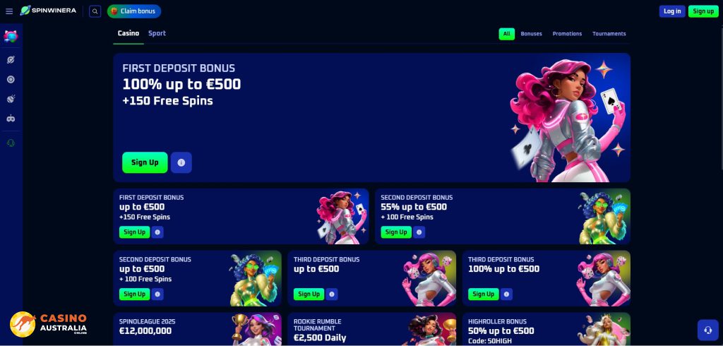 Spinwinera Casino Promotions Australia