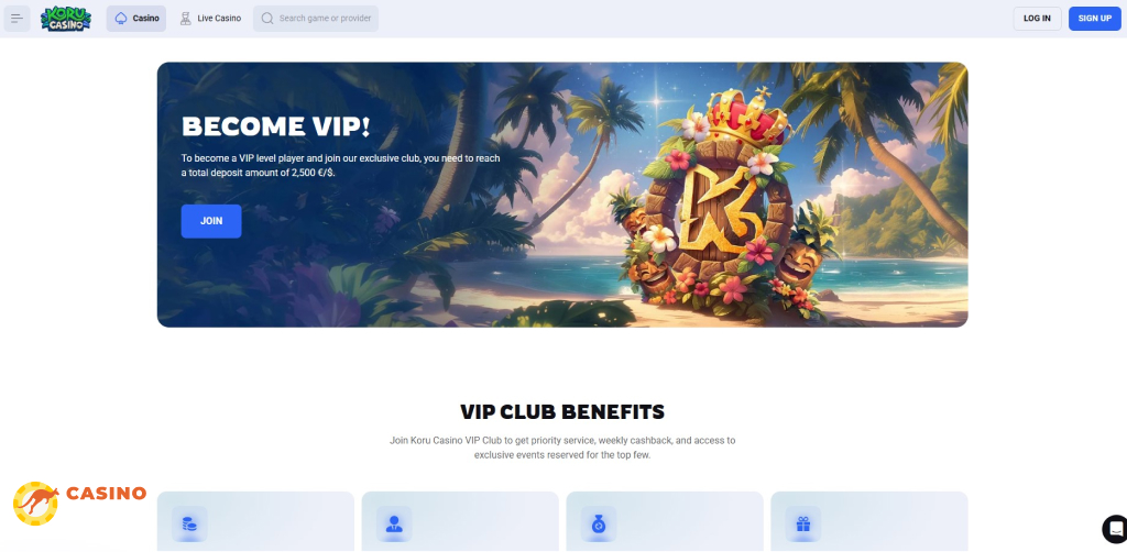 Vip Program at Koru Casino Australia