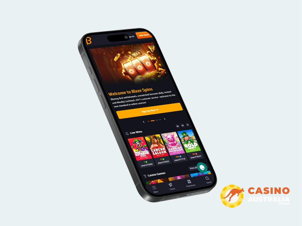 Blaze Spins Casino Mobile App