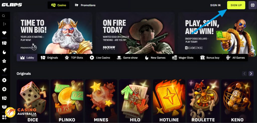 Claps Casino Review Australia