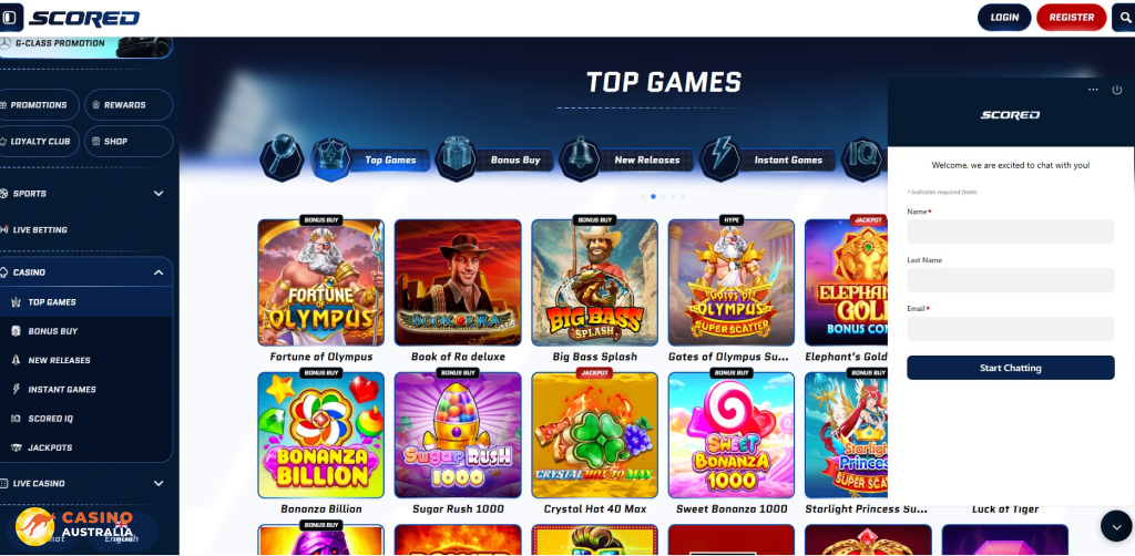 Customer Support at Scored Casino Australia