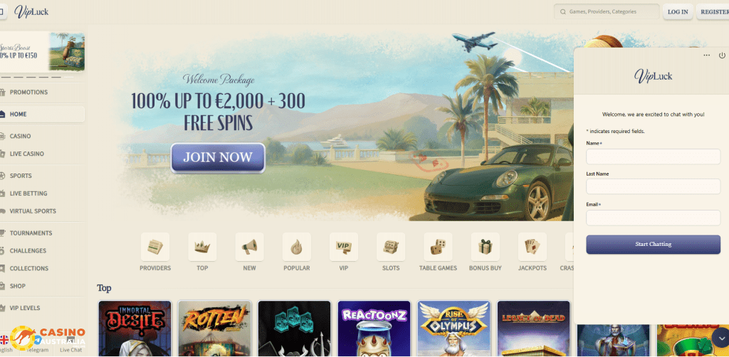 Customer Support at VipLuck Casino Australia