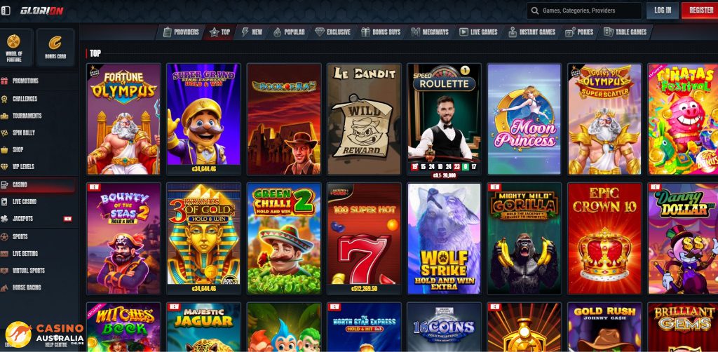 Glorion Casino Games Australia