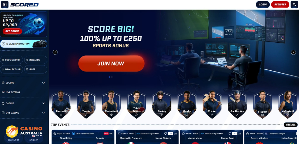 Scored Casino Review Australia