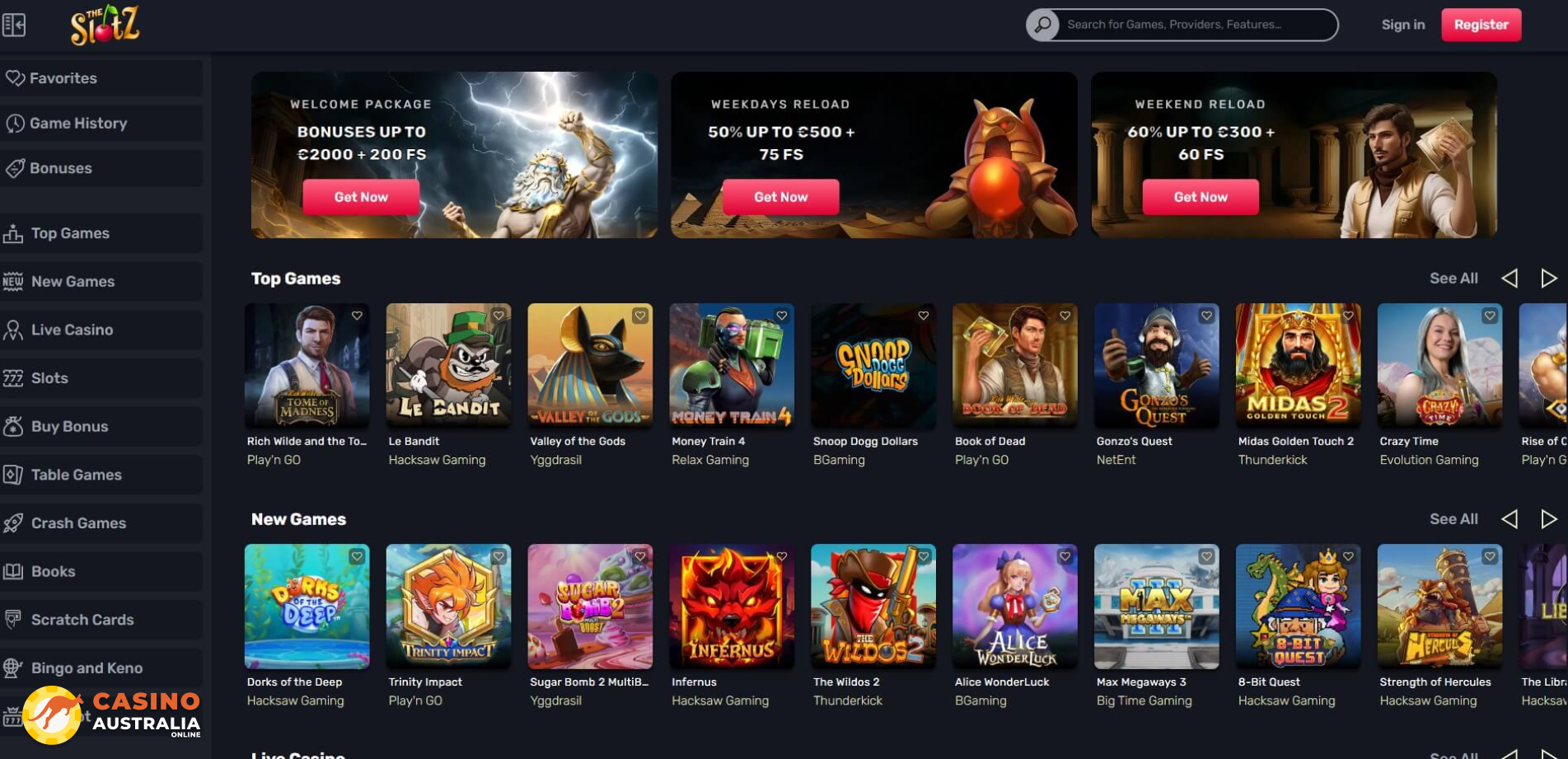 TheSlotz Casino Review Australia